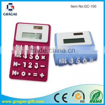 Hot sale flexible Silicone Calculator,gift calculator