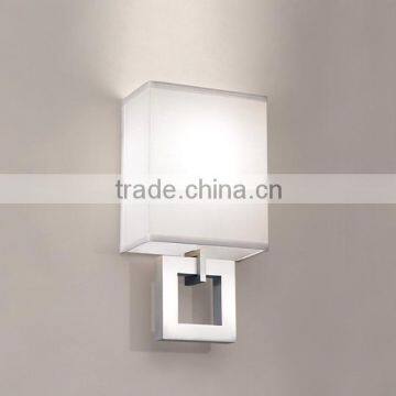 UL & CUL Listed Indoor Fabric Wall Light in Brushed Nickel