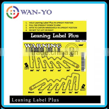 Leaning Label Plus - tip indicator tilt warning sensor