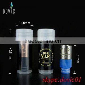 Dovic wide bore drip tip with vip logo