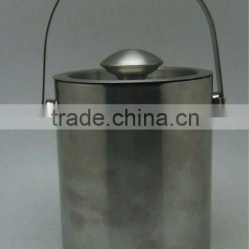 Streight stainless steel ice bucket with lid