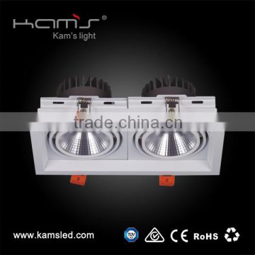 Best efficiency ceiling grille downlight competitive price downlight 2*20W led downlight