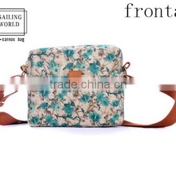 2016 classic Chinese folk style fancy floral canvas lady sling bag