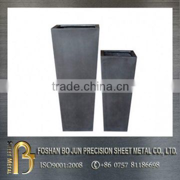China wholesaler customized vertical rectangular flowerpot, metal planter fabrication