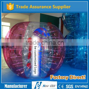 10 years professional manufacturer direct sale 1.5m bubble football human inflatable body zorb ball