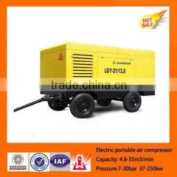 kaishan 40m3/min electrical mobile air compressor /compair air screw compressor