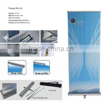 Good quality Triangle aluminium roll up banner stand