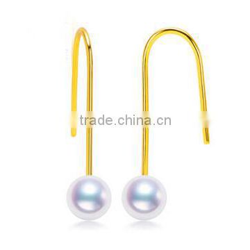 9-10mm gold color AAA fashion gold hoop earrings