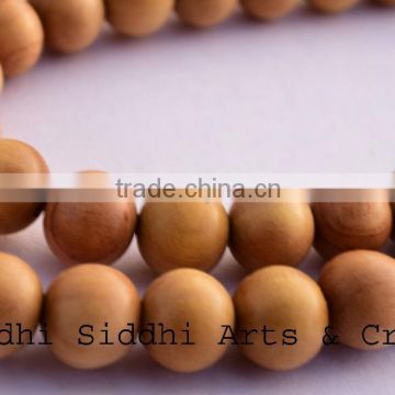 wooden prayer japa mala/sandalwood products/wholesale round sandalwood beads