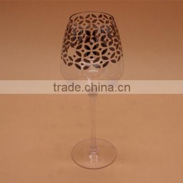 Gold Decal Goblet,High Transparency And Refraction