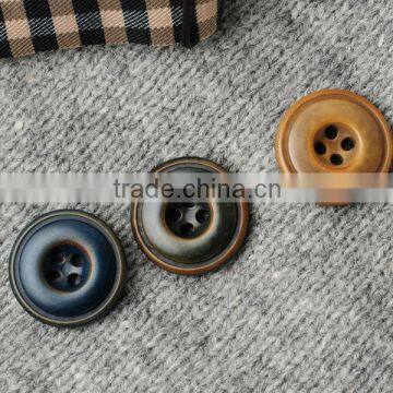 4 Holes Fancy Natural Burnt Navy Beige Orange Corozo Nut Buttons for Lady's Clothing