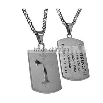 2SHE Fashion Stainless Steel dog tag christian jewelry