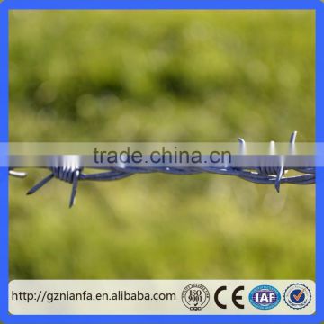 hot /electro galvanized barbed wire price per ton(Guangzhou Factory)