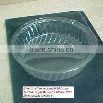 plastic lids for airlines, PVC lids for medium plate, disposable plastic round plate