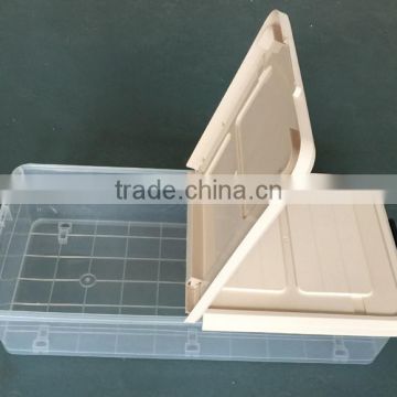 Transparent stackable plastic storage box