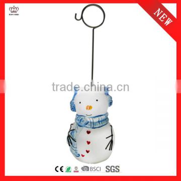 2014 Hot sales whosesales high quality LED Acrylic Snowman name card holder