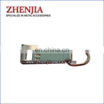 metal label zipper puller with engraved logo