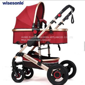 Factory Wholesale High-End New style and Luxury Aluminum Alloy Baby Stroller,Can Sit and Lie Baby Pram,