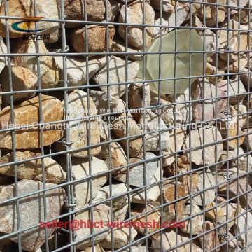 Retaining Wall Welded Steel Wire Mesh Gabion Box / Welded Gabion Basket