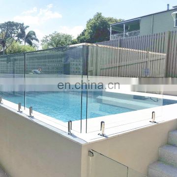 high quality Tempered Swimming Pool Cover Clear Panel Fence Panels Glass For Swim