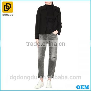 Wholesale Custom Cheap Straight High-rise Denim Jeans 2016