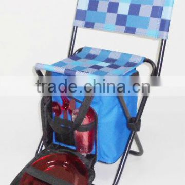 folding fishing chair with cooler / ice fishing cooler chair