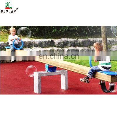 New Design Colorful  Playground Equipment  Kindergarten wooden Seesaw