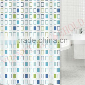 fashion block design shower curtain waterproof polyester shower curtains