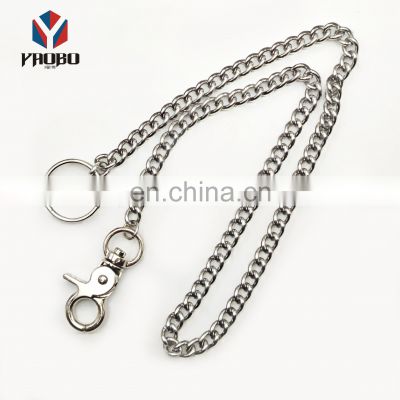 Professional China Manufacturer metal Pocket Wallet Chain Trigger Snap Key Ring Keychain
