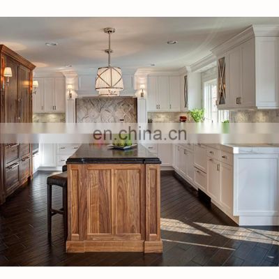 Modern u shaped design natural oak wood pantry storage kitchen unit cabinet