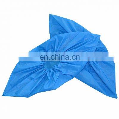 Eco-Friendly Anti-slip CPE Plastic blue Disposable CPE Shoe Foot Covers