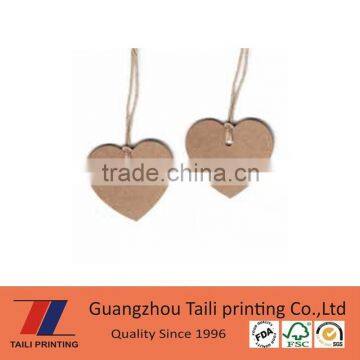 Hot sell heart-shaped paper hang tag