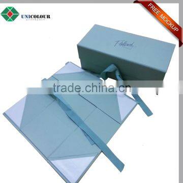 custom design cardboard magnetic folding box for shoes packaging