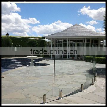 Clear 12mm patio fencing tempered glass