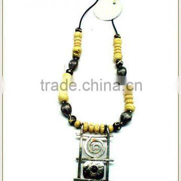 Designer Necklace with Metal Pendant