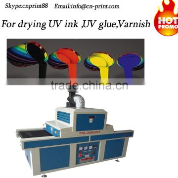 plane UV curing machine for paper plastic UV oven with conveyor TM-500UVF