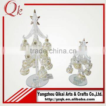 Nice design wholesale beautiful pendants decorated glass christmas tree