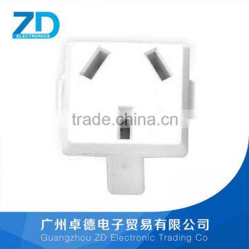 Flat travel plug socket outlet