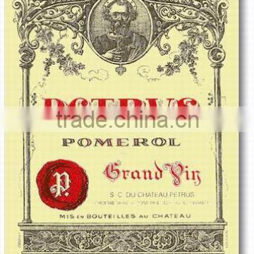 petrus wine label