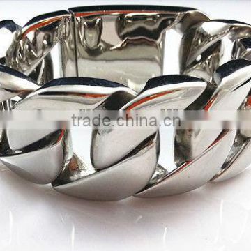 B476 316l stainless steel fashion 3cm wide big heavy chain bracelet