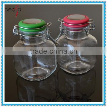 180ml Airtight Glass Jar Metal Clip Glass Spice Container