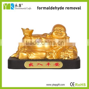 Gold eco-friendly activated carbon new car decoration3D shape buddha statue