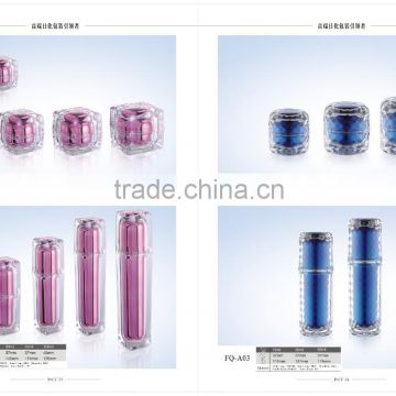 Ball shaped crystal packaging bottles and jars for cosmetic use