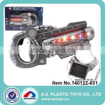 newest product children battery powered plastic big space gun toy with light