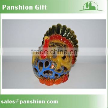 Decorative harvest ceramic turkey
