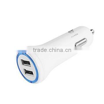 HUNDA high speed 24W DUAL USB car charger automatically intelligent IC for iPhone6/6s/6plus iPad Air,for Samsung S6/S6 Edge