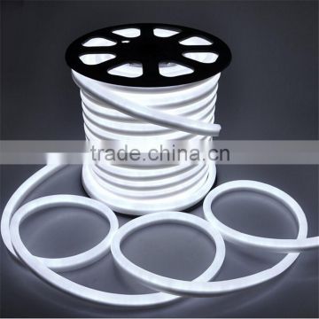 Top quality led flex tube waterproof IP65 led neon light holiday rope light outdoor white color led flexible neon strip light