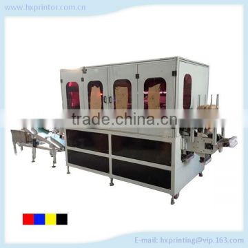 Dongguan factory provided fully automatic 4 color 3 sides egg carton pad printer with open inktary