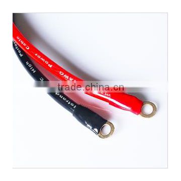 Professional super flexible auto battery jumper cables soft transparent PVC jacket 0GA jumper cable