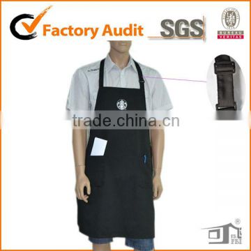 Polyester and Cotton No Pockets black special Promotional Gifts aprons
